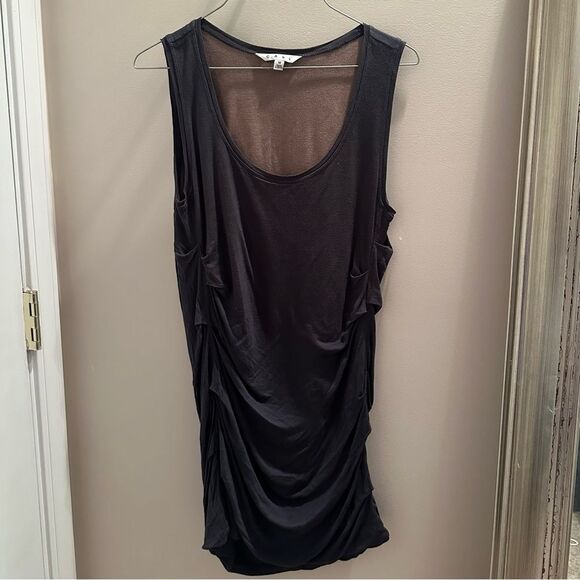 CAbi Grey Sheath and ruched Mini Dress. - Picture 1 of 5